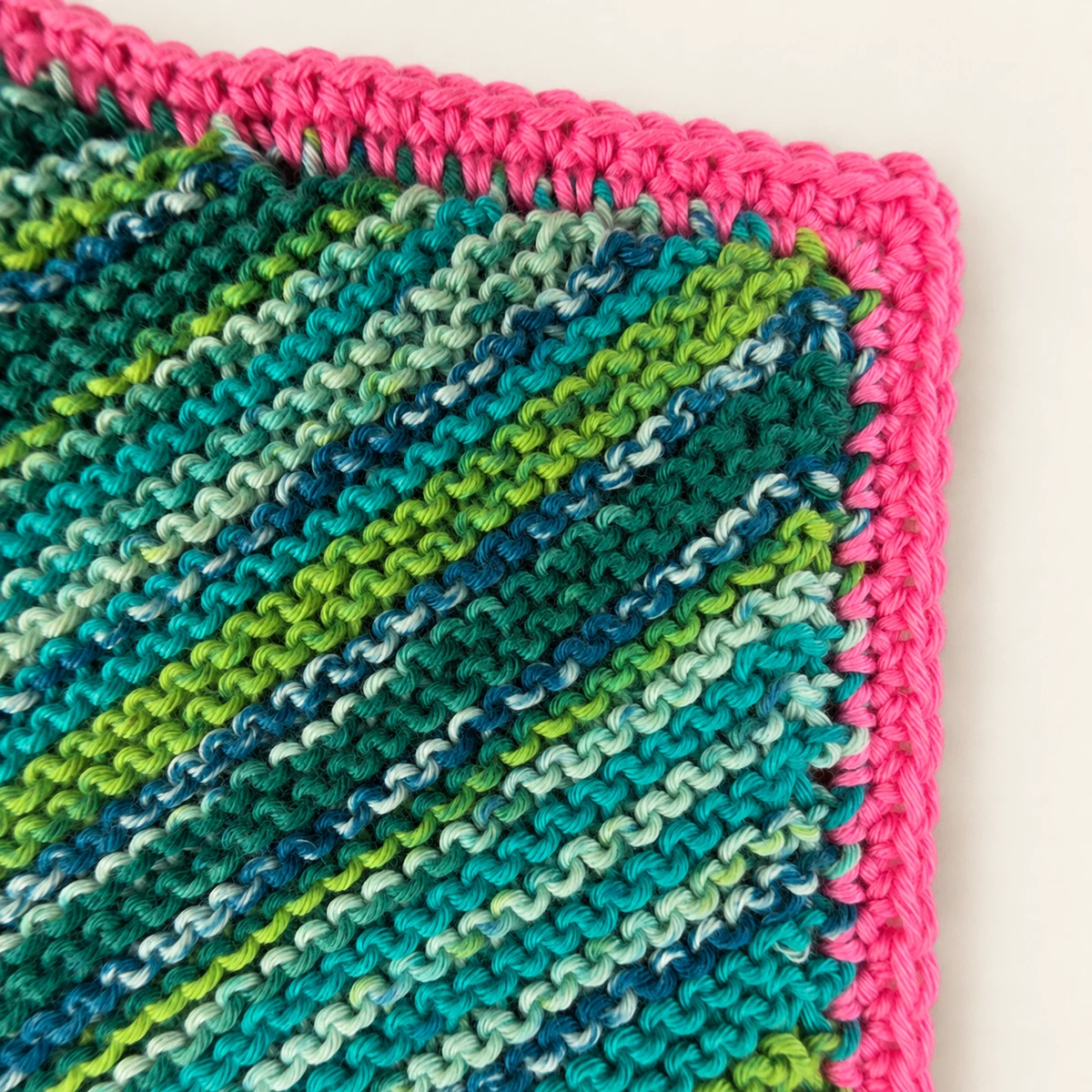 Abwaschlappen – Zweierset, Pinker Rand