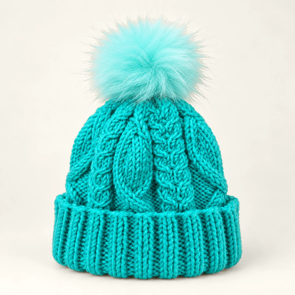 Bonnet torsadé Turquoise